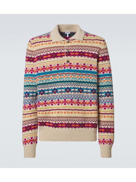 Jacquard ull poloskjorte Loewe