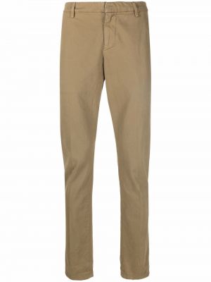 Pantalones chinos de algodón Dondup beige