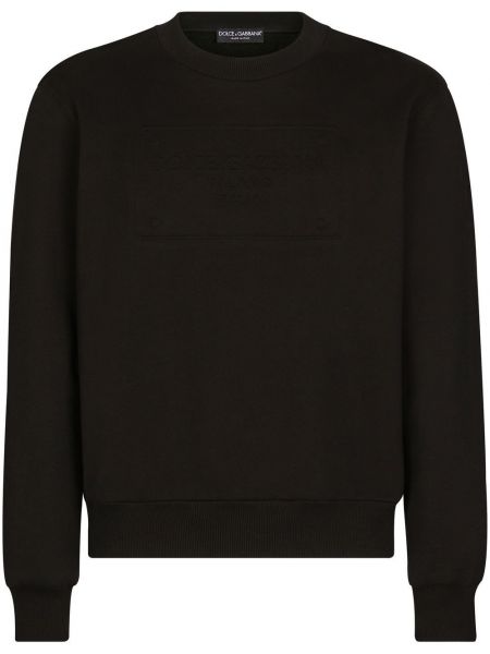 Džemperis bez kapuces Dolce & Gabbana melns