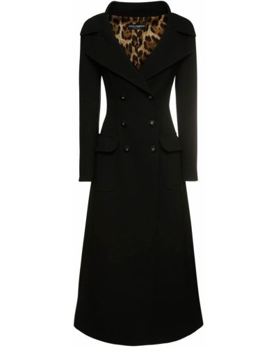 Długi płaszcz wełniany Dolce And Gabbana, сzarny