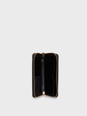Кожаный кошелек без каблука Michael Kors черный