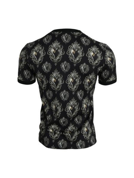 Camiseta de algodón con corazón Dolce & Gabbana negro