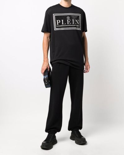 Camiseta con cuentas Philipp Plein negro