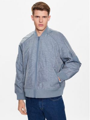 Džínová bunda relaxed fit Calvin Klein Jeans šedá