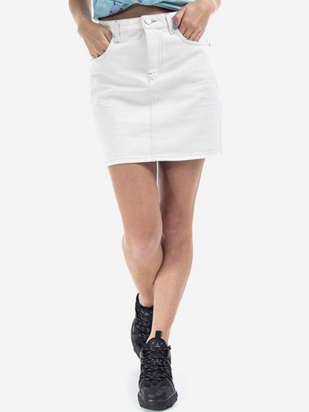 Βαμβακερή φούστα τζιν Mcq λευκό