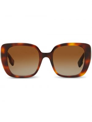 Hnědé oversized sluneční brýle Burberry