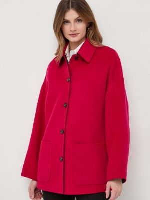 Płaszcz wełniany oversize dwustronny Max&co. różowy
