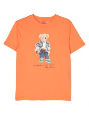 T-shirt for piger Ralph Lauren Kids orange