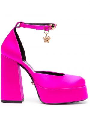 Satin pumps Versace pink