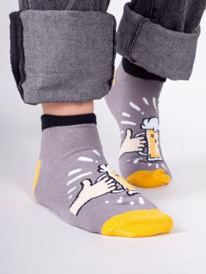 Bavlnené ponožky Yoclub sivá