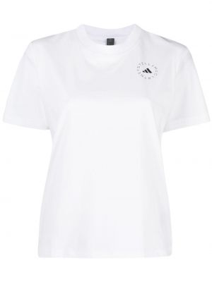 Тениска с принт Adidas By Stella Mccartney бяло