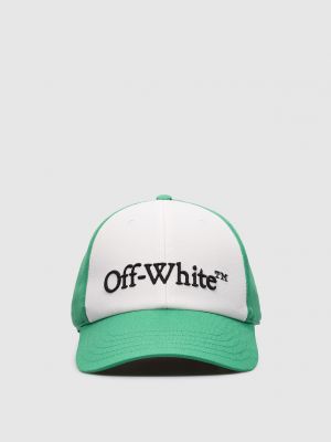 Вишита кепка Off-white зелена