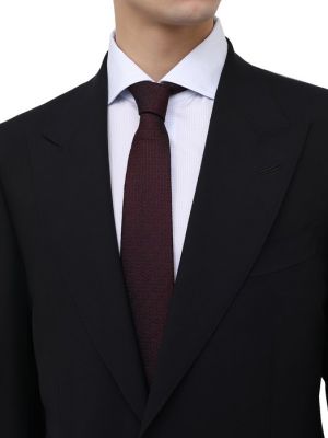 Шелковый галстук Zegna Couture бордовый