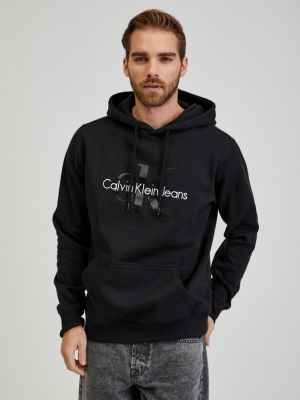 Hanorac cu fermoar Calvin Klein Jeans negru