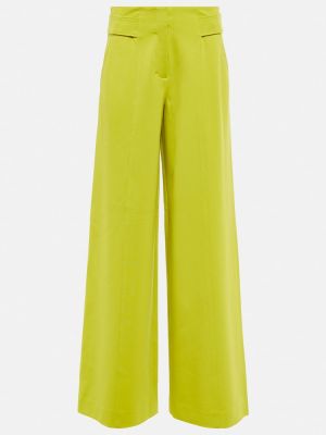 Relaxed панталон с висока талия от джърси Dorothee Schumacher зелено
