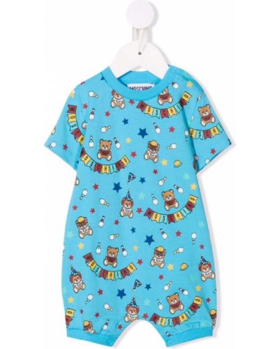 Trykt body for jenter Moschino Kids blå