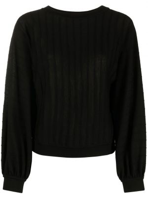 Voľný sveter s okrúhlym výstrihom Boutique Moschino čierna