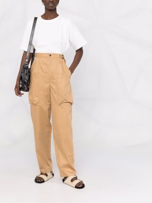Pantalon cargo slim avec poches Isabel Marant marron