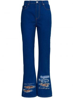 Distressed bootcut jeans ausgestellt Marni blau