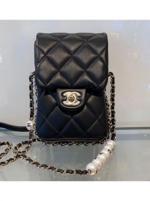 Crossbody kabelka s perlami Fashion Concierge Vip čierna