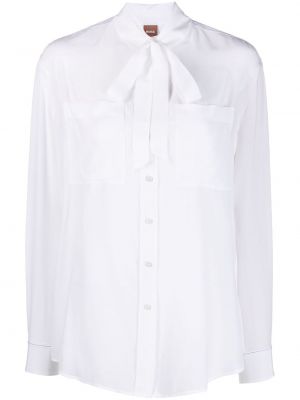 Košile s mašlí Boss bílá