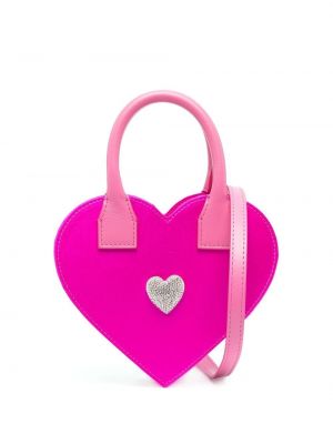 Чанта със сърца Mach & Mach розово