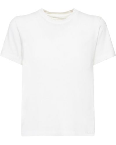 Camiseta de algodón de tela jersey Khaite blanco