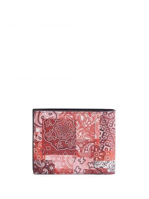 Peněženka s potiskem s paisley potiskem Giuseppe Zanotti červená