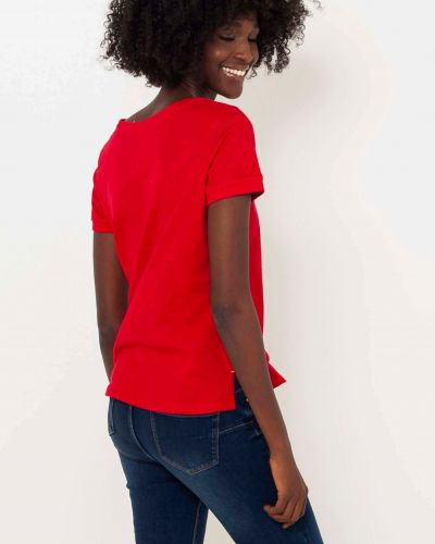 Tričko s potlačou Camaieu červená