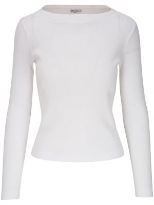 Bavlnené tričko Brunello Cucinelli biela