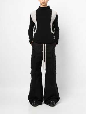 Spodnie cargo bawełniane Rick Owens czarne