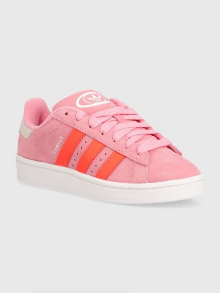 Sneakersy zamszowe Adidas Originals różowe