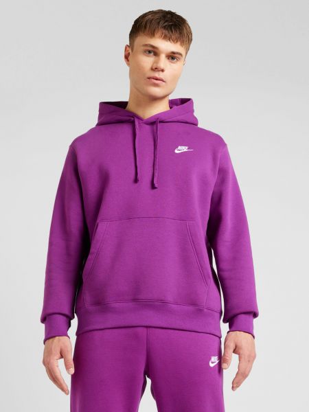 Fleecová mikina s kapucňou Nike Sportswear fialová