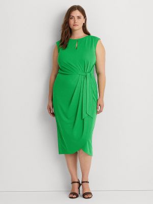 Vestido midi sin mangas Lauren Ralph Lauren Woman verde