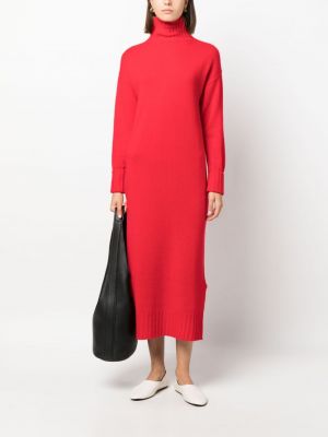 Vlněné midi šaty Philo-sofie červené