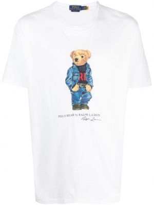 T-shirt mit stickerei aus baumwoll aus baumwoll Polo Ralph Lauren weiß