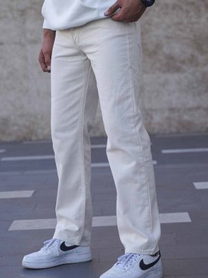 Priliehavé džínsy s rovným strihom Madmext béžová