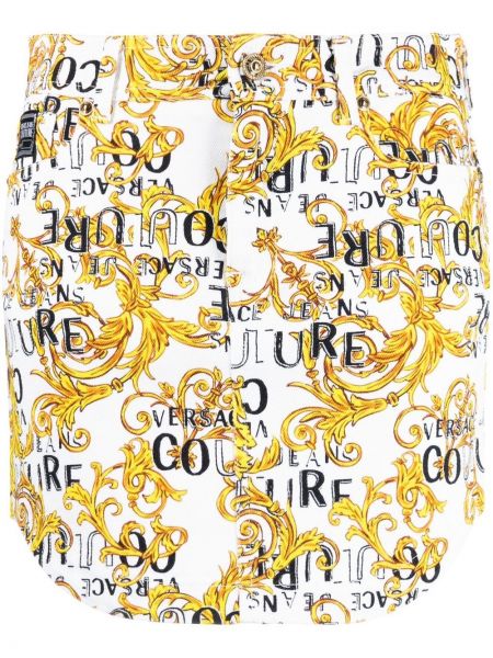 Дънкова пола с принт Versace Jeans Couture