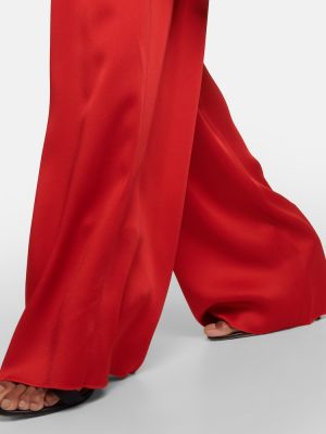 Pantaloni cu croială lejeră Max Mara roșu
