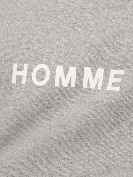 Raštuotas medvilninis džemperis su gobtuvu Comme Des Garçons Homme pilka