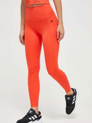 Spodnie sportowe Adidas Performance pomarańczowe