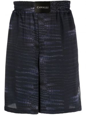 Shorts mit print Roberto Cavalli blau