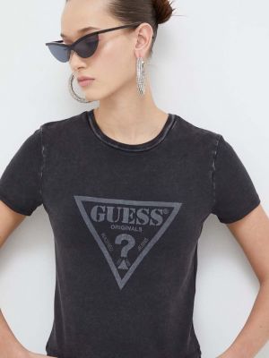 Majica kratki rukavi Guess Originals crna