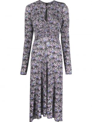 Midi obleka s cvetličnim vzorcem s potiskom Isabel Marant