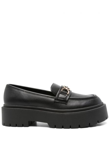 Læder loafers Twinset sort