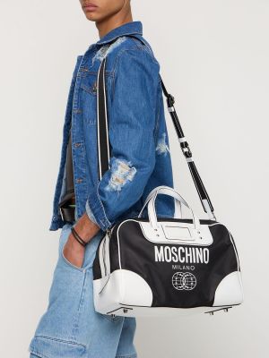 Nylónová taška s potlačou Moschino čierna