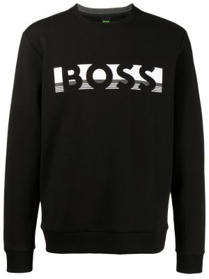 Trykt sweatshirt Boss svart