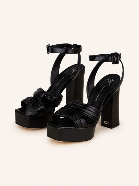 Sandały na platformie Giuseppe Zanotti Design czarne
