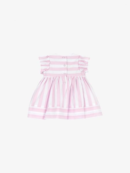 Хлопковое платье с коротким рукавом Chicco розовое