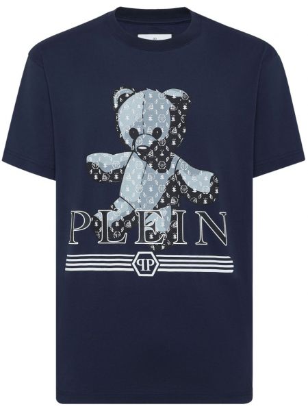 T-shirt en coton Philipp Plein bleu